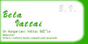 bela vattai business card